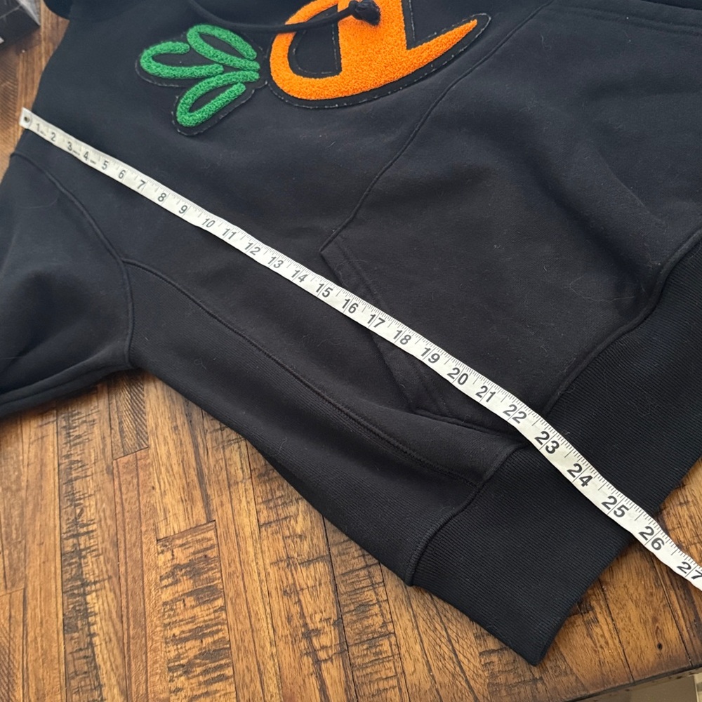 Champion x Anwar Carrots Reverse Weave Chenille Logo Hoodie Black Medium - Picture 13 of 14
